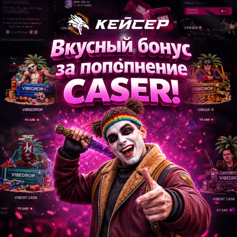 Сделай ПОПОЛНЕНИЕ на CASER!